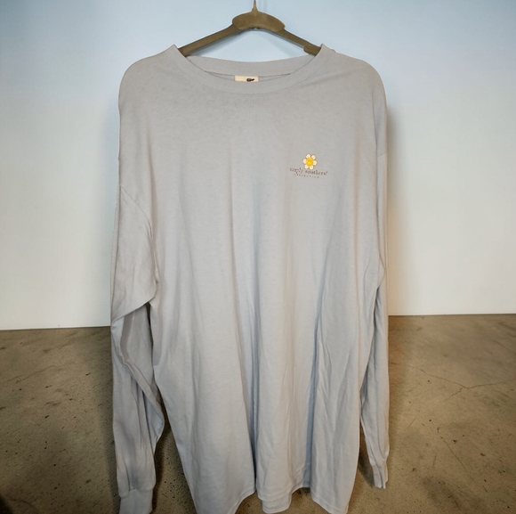 Simply Southern X-Large Long Sleeve Graphic Tee Blue Daisy Logo Shirt - Picture 2 of 5